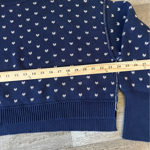 Free People Patterned Easy Street Crop Top in Navy Blue - Picture 6 of 7